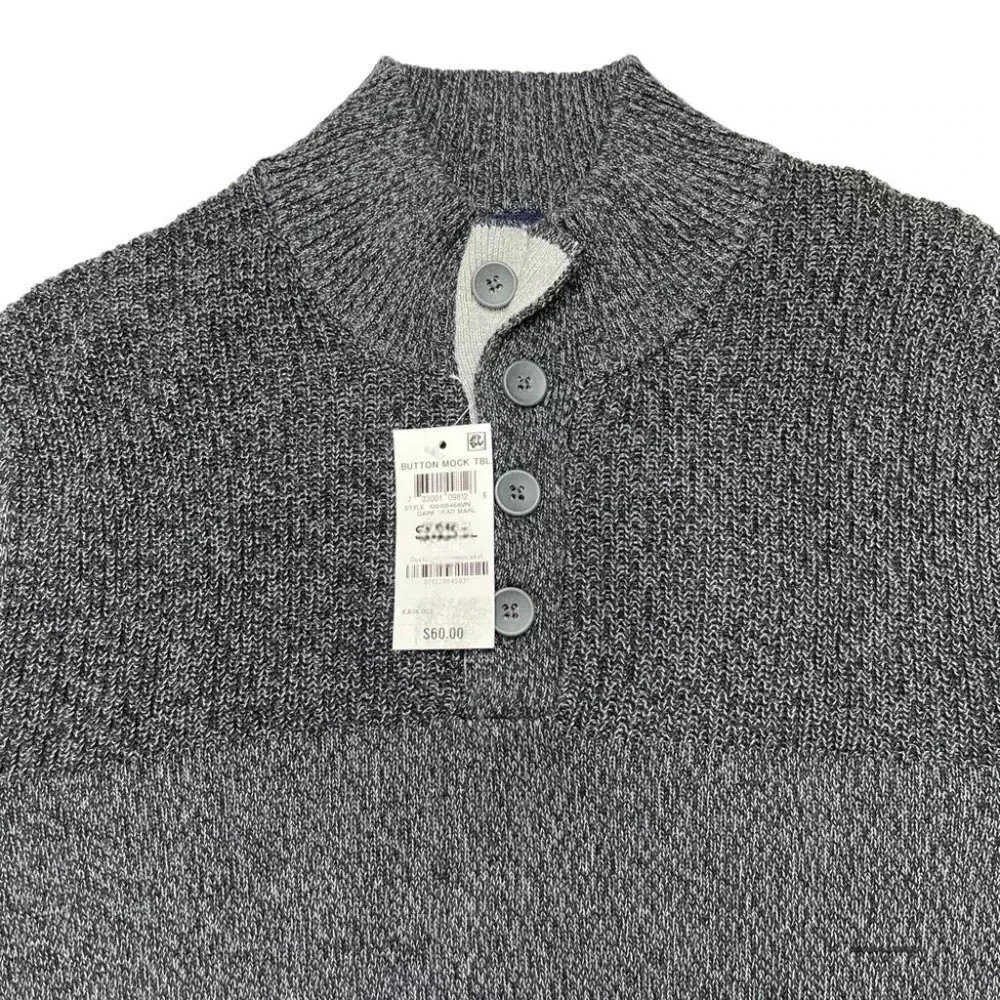 Club Room Dark Grey Marl Cotton Mens Sweater Size Small